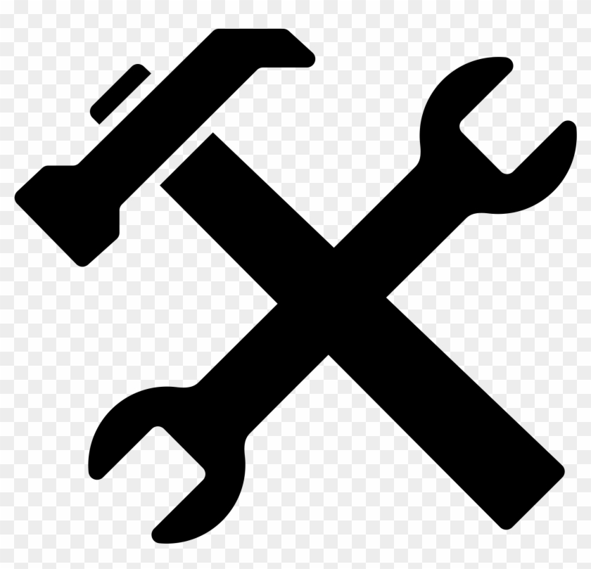 Jpg Free Library File Symbole Travaux Marteau Et Clef - Icons Construction Vector Clipart