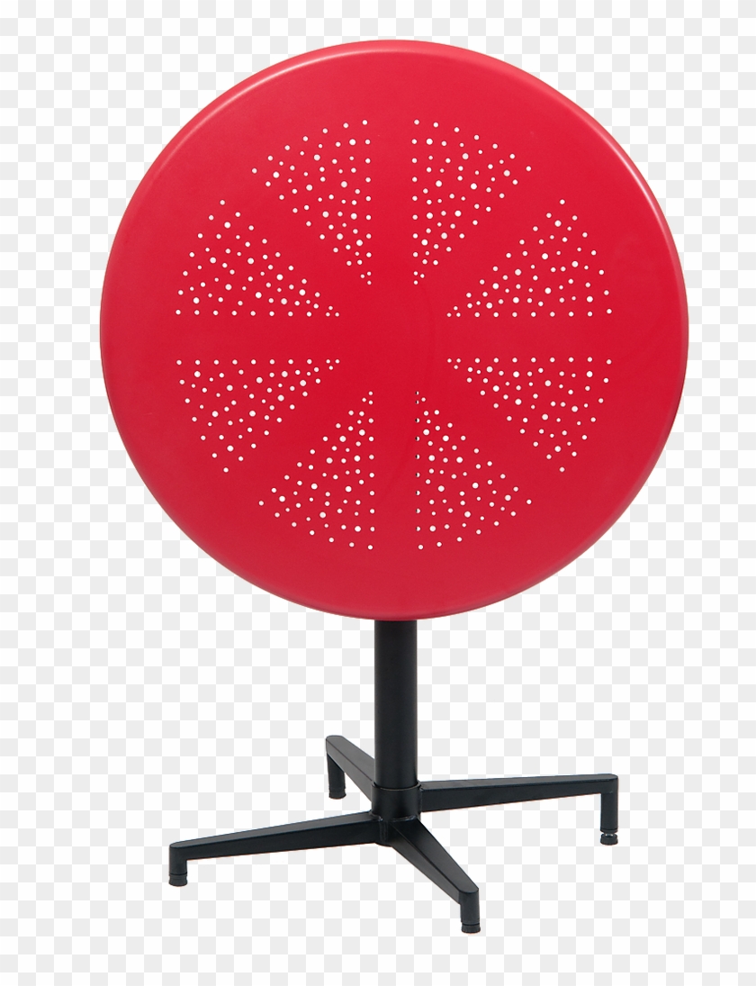 30" Round Indoor/outdoor Metal Folding Table In Red - Outdoor Table Clipart #3062466