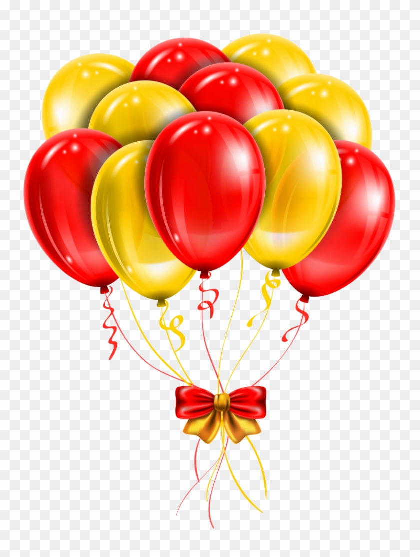 Balloons Png Transparent Background - Red And Yellow Balloons Png Clipart #3063466