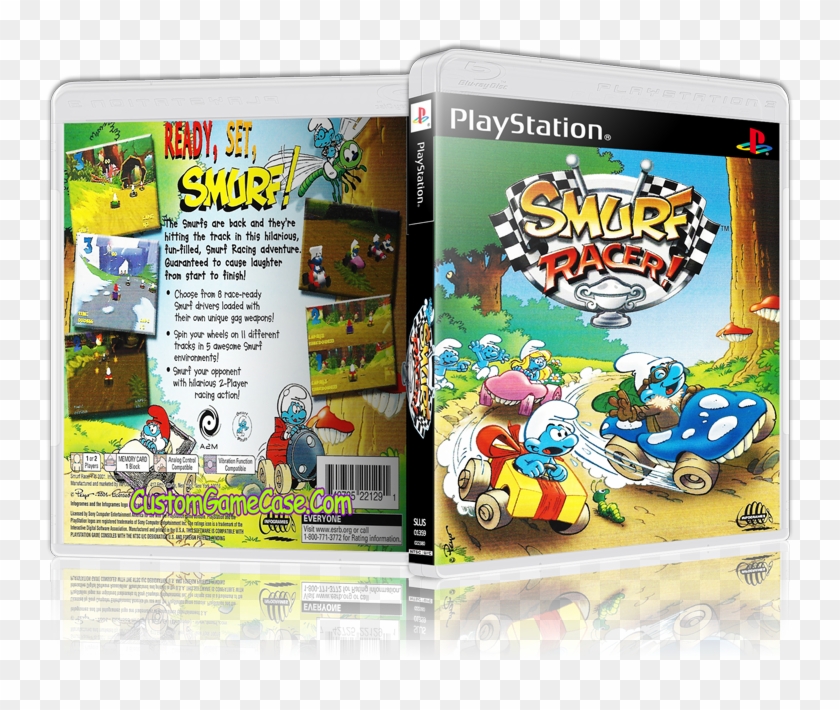 Sony Playstation 1 Psx Ps1 - 3 2 1 Smurf My First Racing Game Clipart