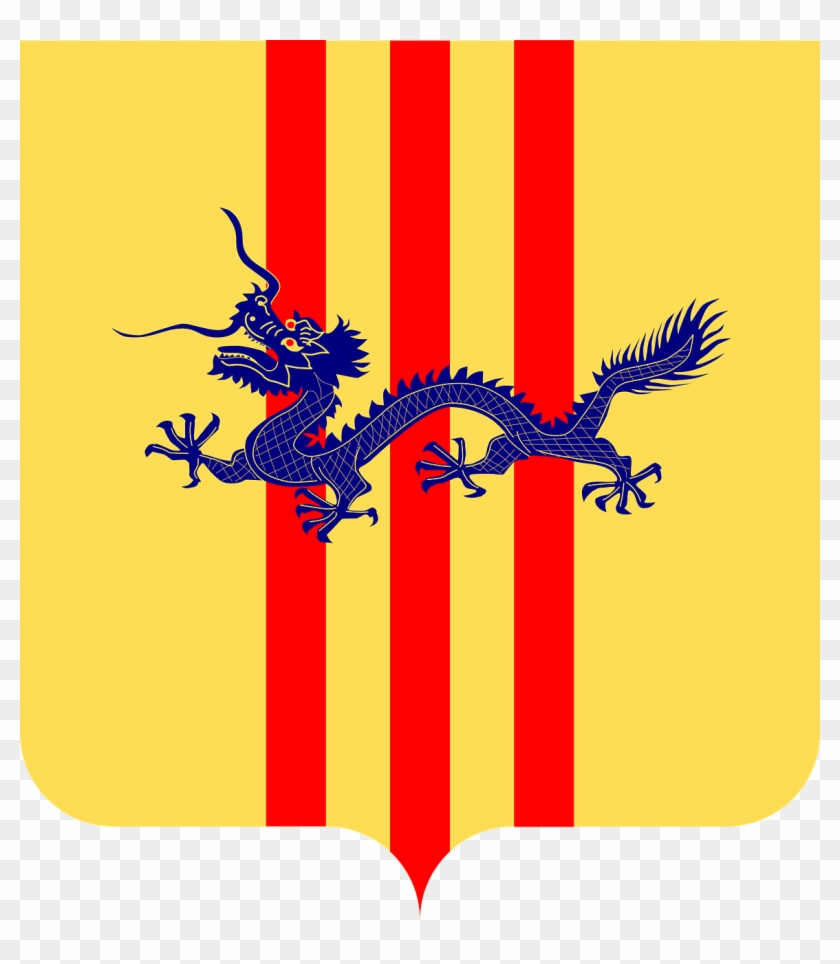 Coat Arms Flag South Vietnam Png Image - South Vietnamese Flag Dragon Clipart