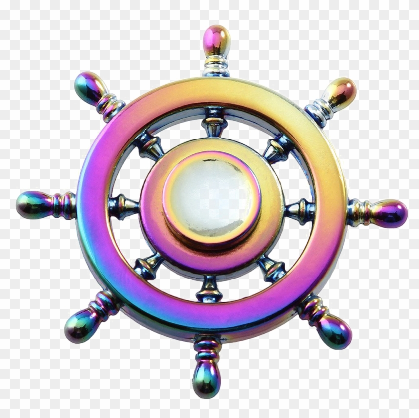 Rainbow Fidget Spinner Png Free Download - Fidget Spinner Steering Wheel Clipart