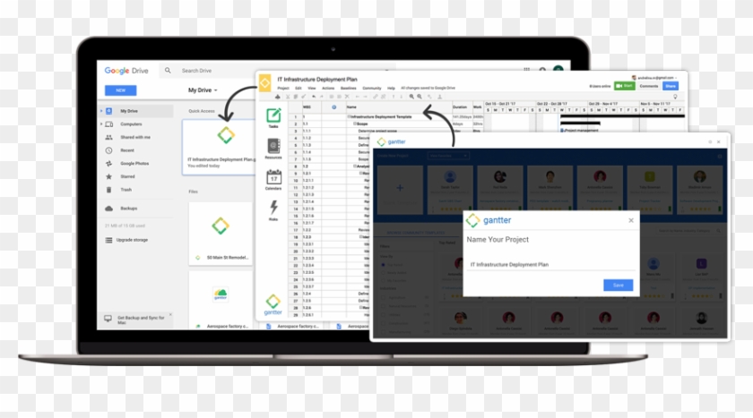 Save & Open In Google Drive - Operating System Clipart
