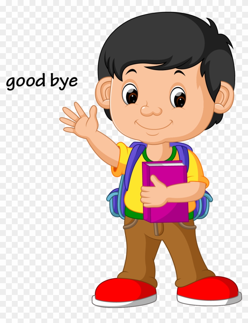 Stock Illustration School Clip Art Vector Kids - Goodbye Clipart - Png Download