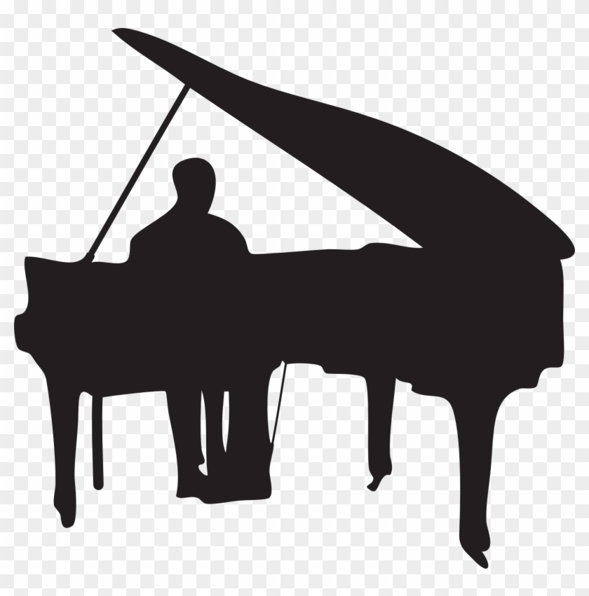 Jazz Pianist - Grand Piano Clipart #3066597