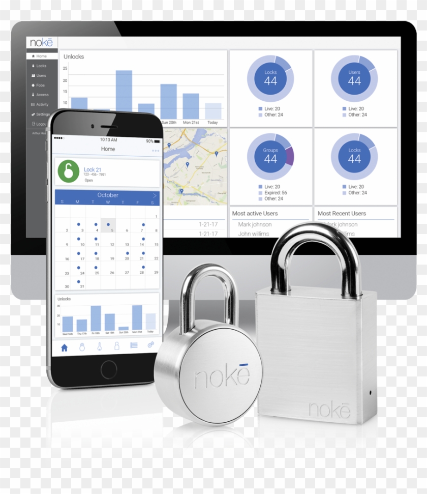 Noke, Smart Lock, Security - Gadget Clipart