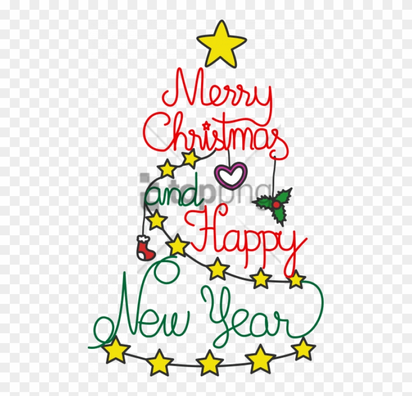 Free Png Merry Christmas And Happy New Year Png Images - Png Merry Christmas And Happy New Year 2019 Clipart
