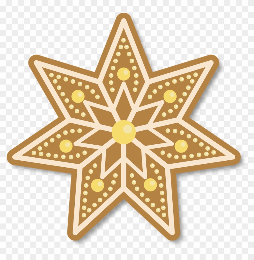 Gingerbread Christmas Png Image - Merry Christmas Star Png Clipart #3067174