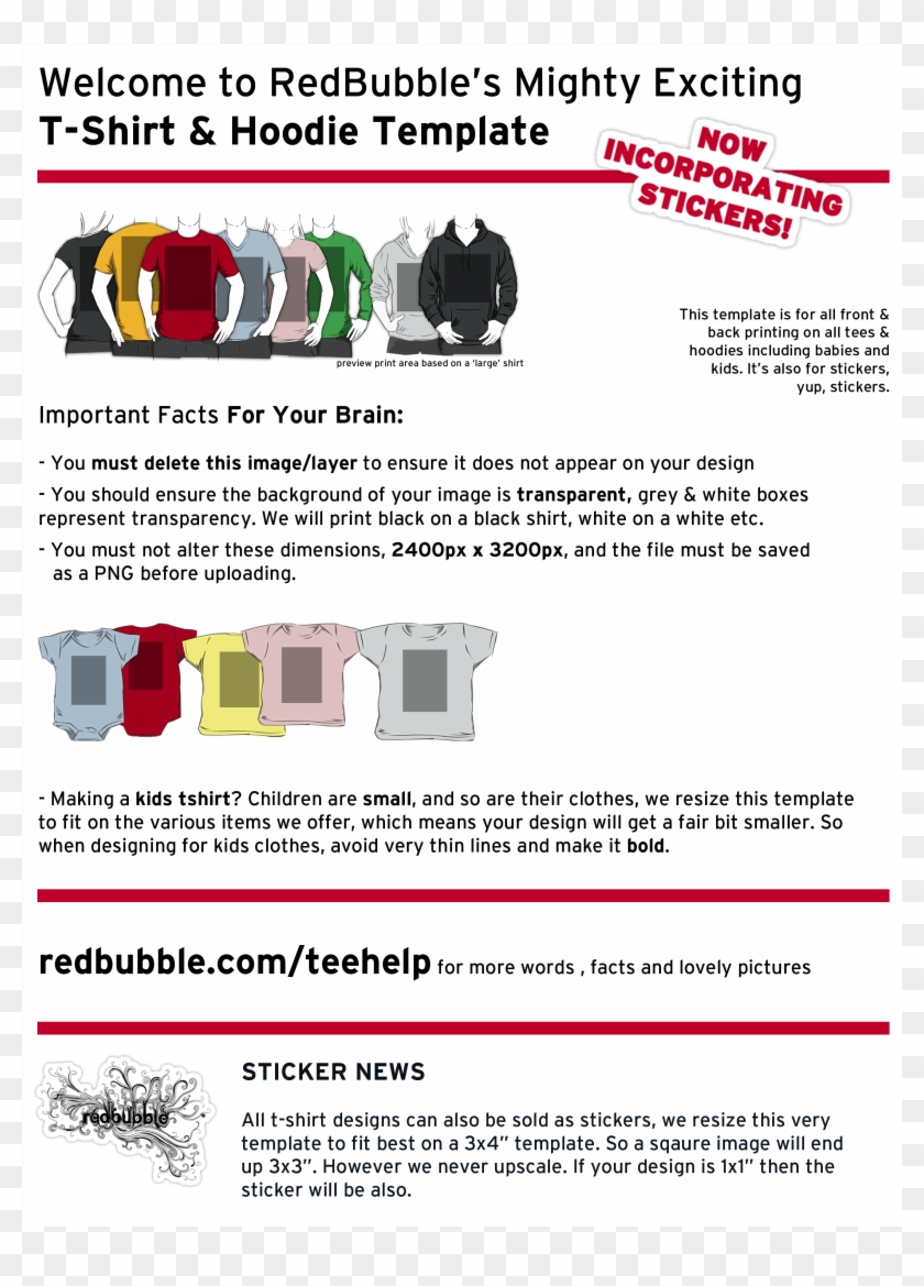 Redbubble Tshirt Template - Flyer Clipart