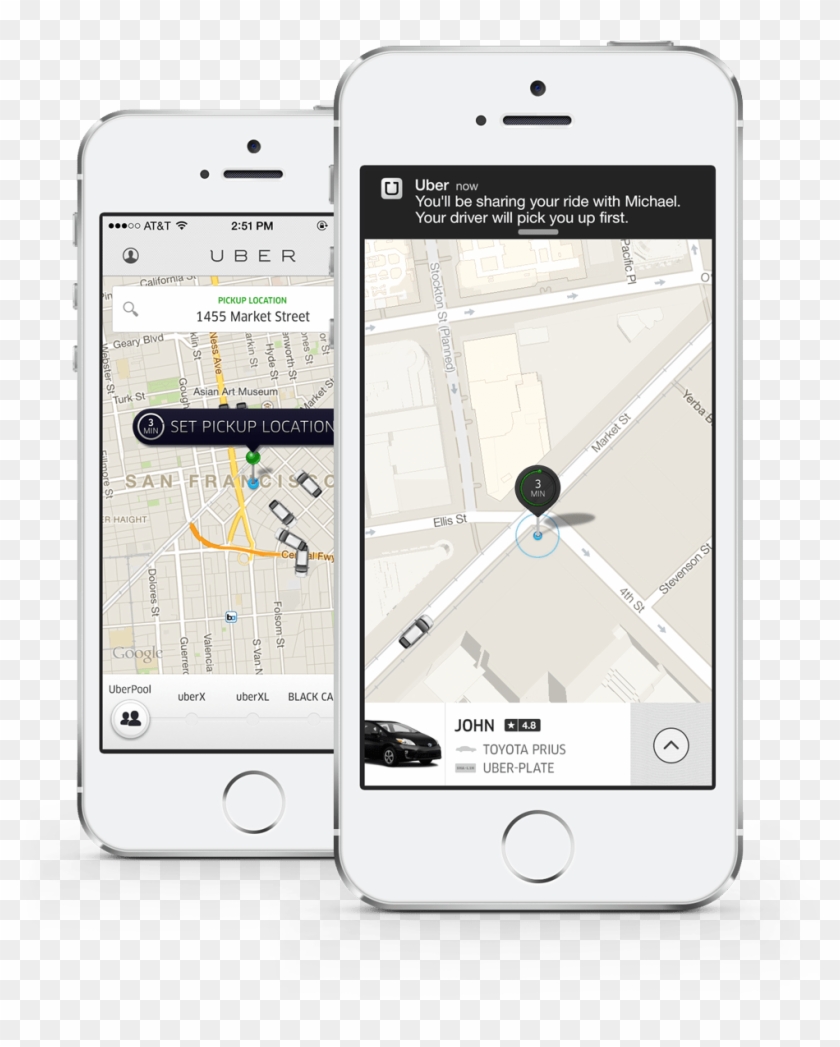 Uberpool Iphone 5s - Uber Share Ride Status Clipart