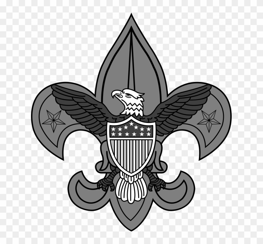 Black And White Boy Scouts Logo Clipart #3067755