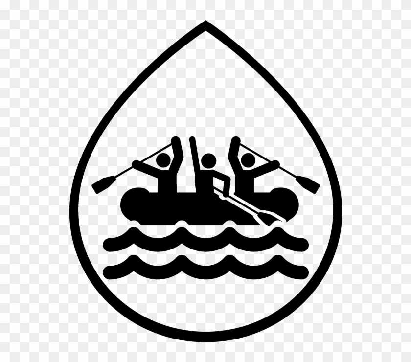 White Water Rafting Icon Clipart