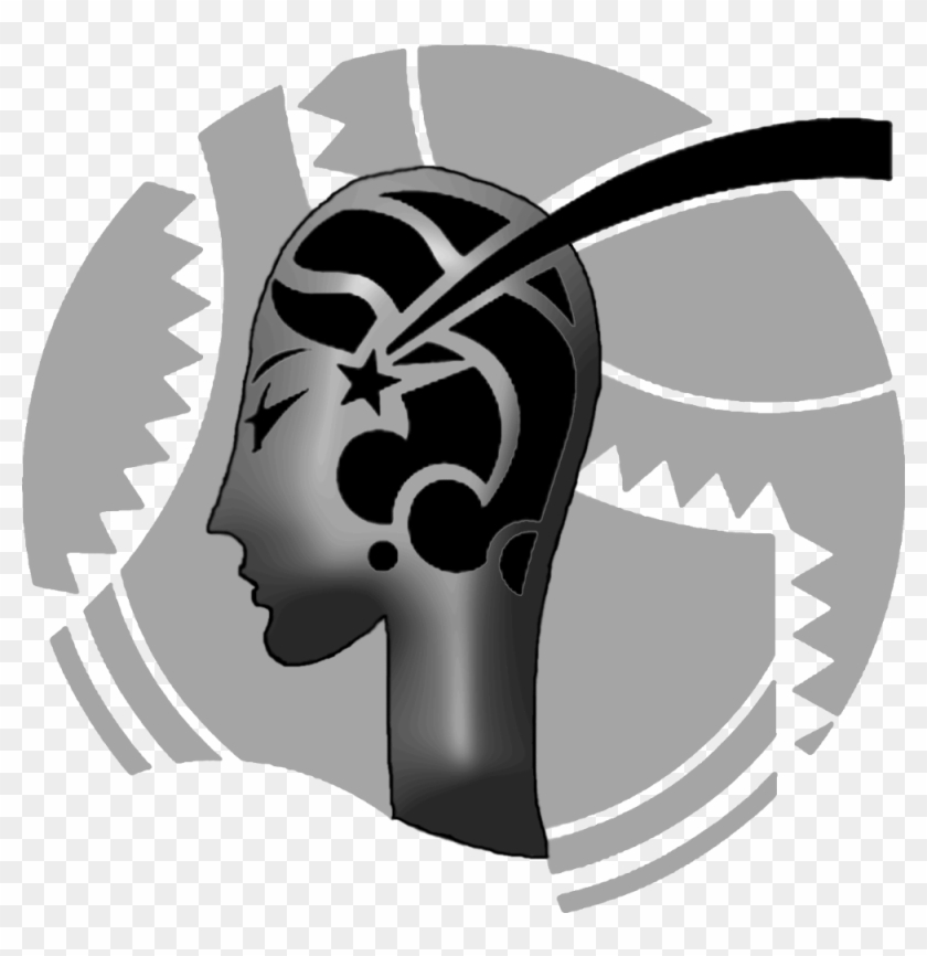 Temple Theatre - Art Deco Stencil Woman Clipart