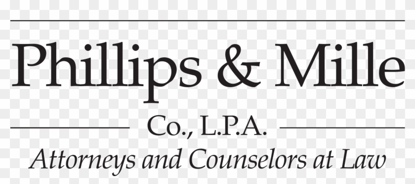 Phillips And Mille Logo - Black-and-white Clipart #3068428