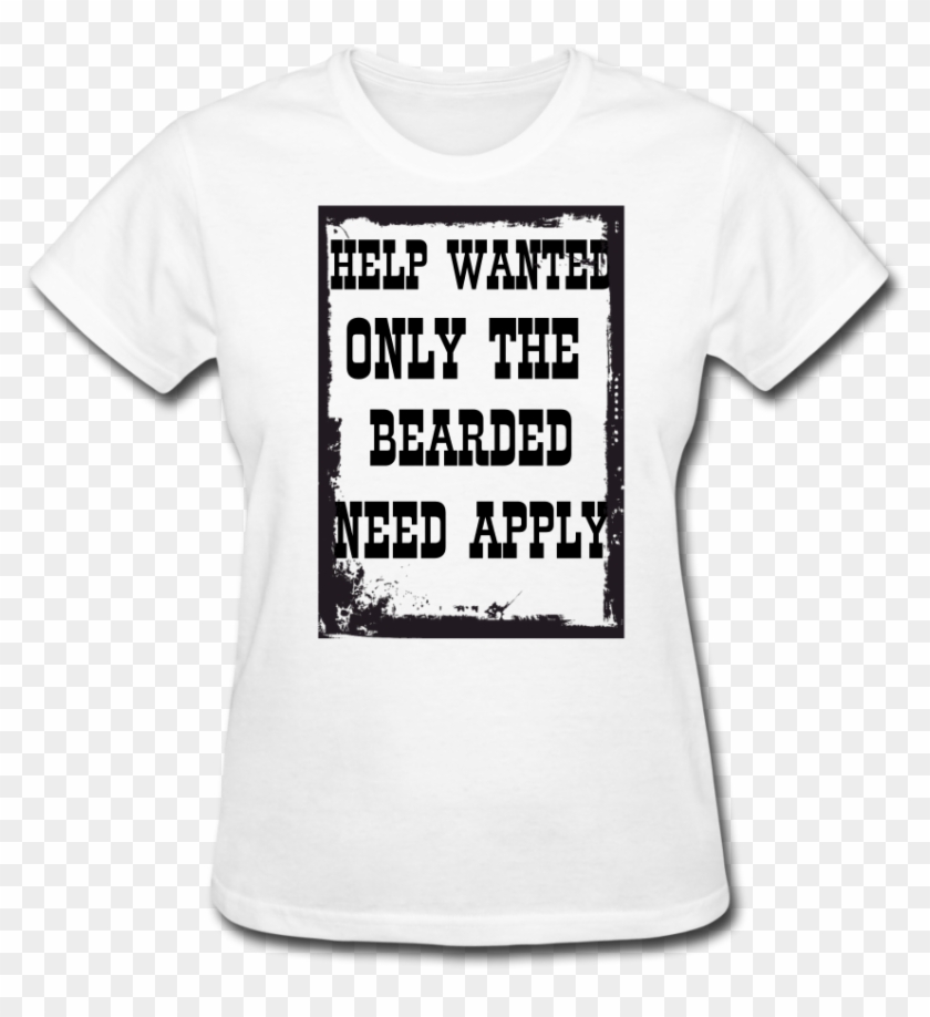 Help Wanted Only The Bearded T-shirt - Active Shirt Clipart #3068507