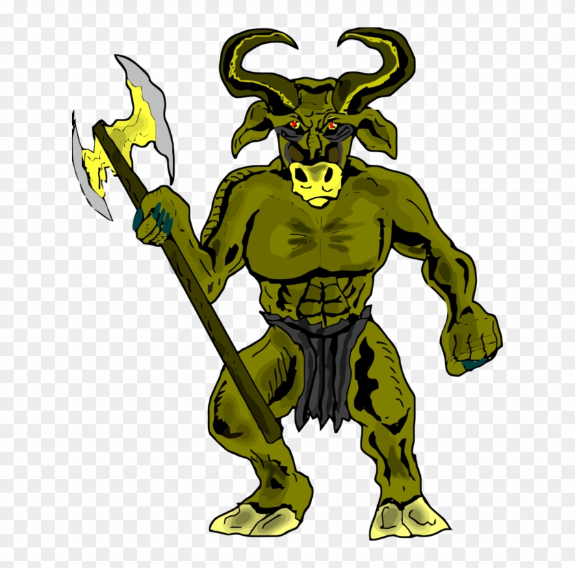 Theseus And The Minotaur Greek Mythology Legendary - Minotaur Clipart - Png Download #3069513