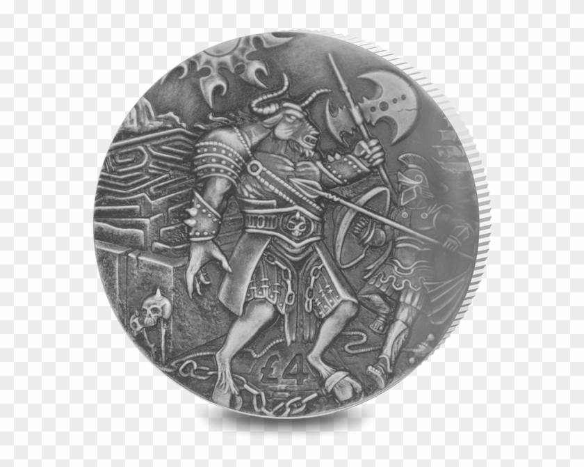 2018 Mythical Creatures Minotaur 2 Oz Antique Finish Clipart #3069551