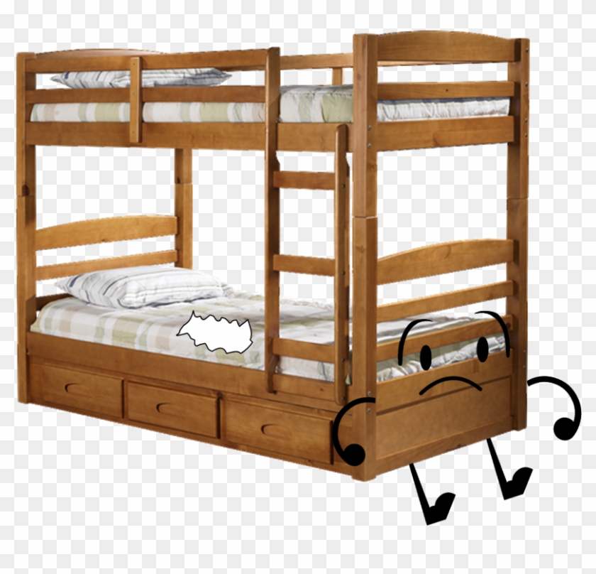 Bunk Bed Png Hd - Double Decker Wooden Double Bunk Bed Clipart #3069838