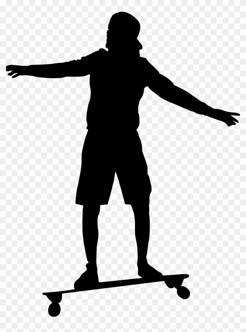 Free Download - Longboarding Clipart