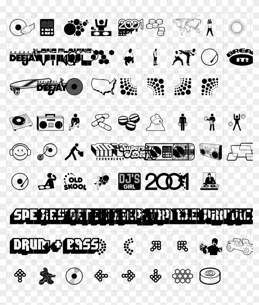 Font Characters - Calligraphy Clipart