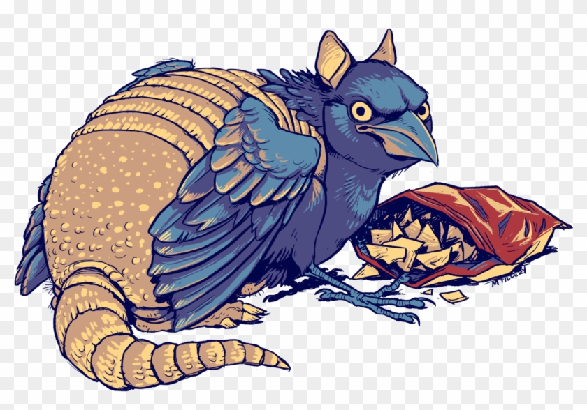 A Common Roadside Sight In Texas, The Grackle Armadillo - Illustration Clipart #3070449