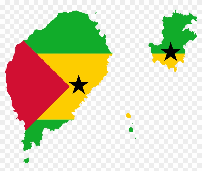 This Free Icons Png Design Of Sao Tome And Principe - Sao Tome And Principe Flag Map Clipart #3072978