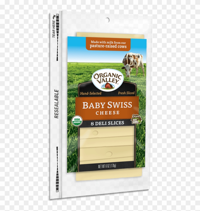Baby Swiss Slices, - Organic Valley Cheese Slices Clipart #3072980