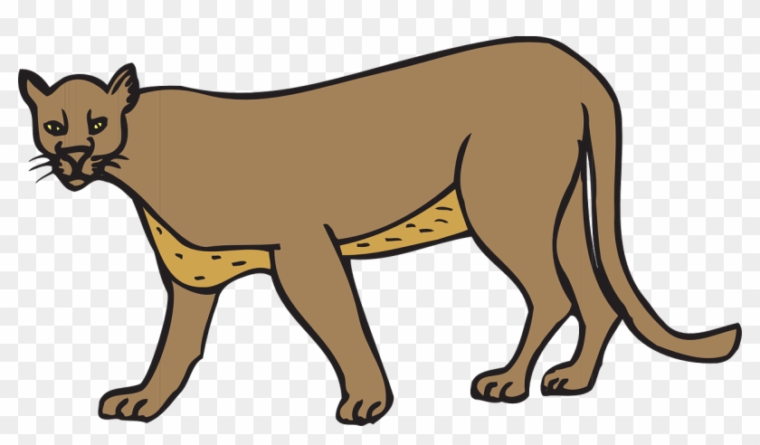 Cat Walking Animal Cougar Png Image - Clipart Cougar Transparent Png #3073894