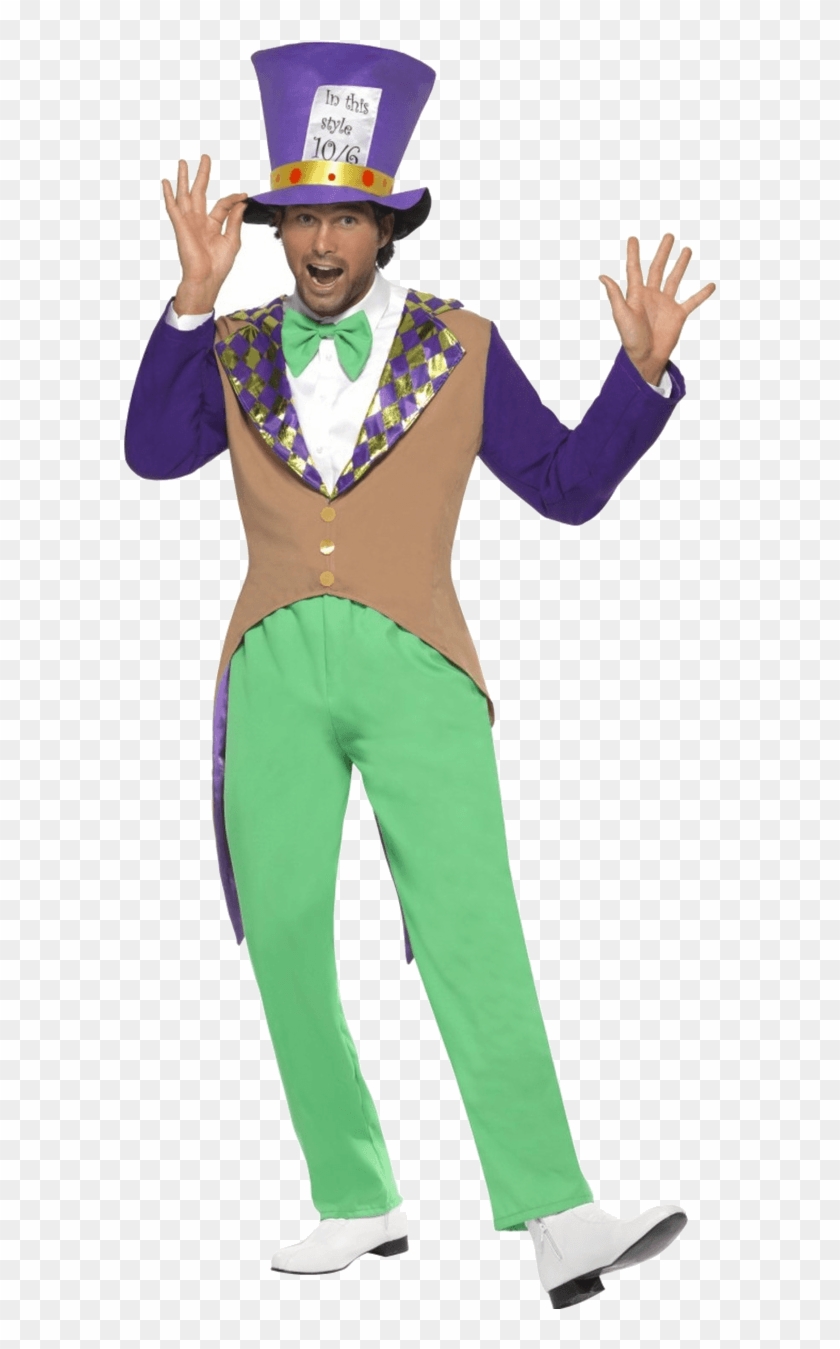 Adult Purple Mad Hatter Costume - Book Character Costumes For Teachers For Men Clipart