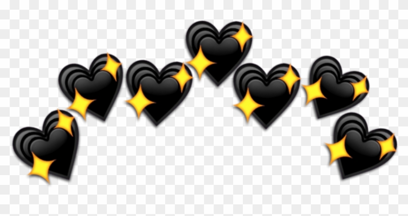 #stars #star #black #heart #hearts #blackheart #blackhearts - Aesthetic Heart Overlay Png Clipart #3074683