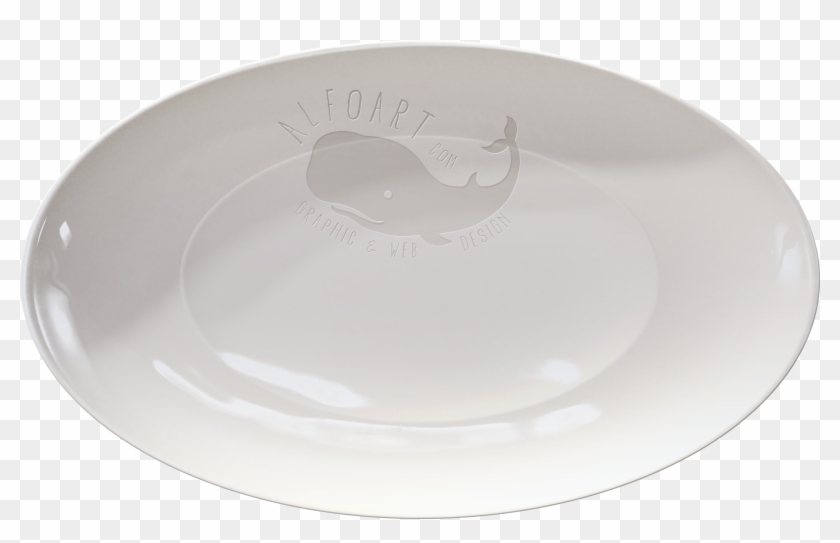 Plate - Đĩa Trắng Bầu Dục Clipart #3075589