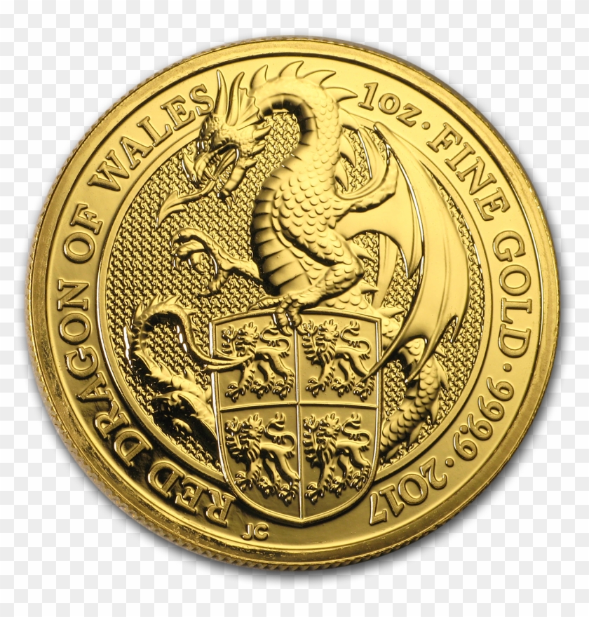 Buy 2017 1 Oz British Gold Queen's Beasts Dragon Coins - British 1 Oz Gold Coin Clipart #3075883