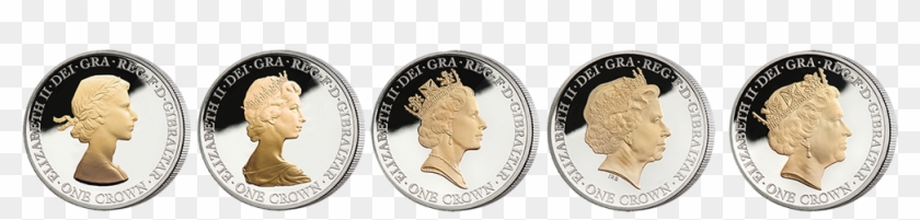 Queen's 90th Portrait Collection - Queen Elizabeth Portraits On Coins Clipart