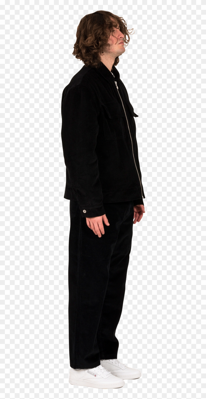Cord Jacket Pol-cordj Blk - Standing Clipart #3078665