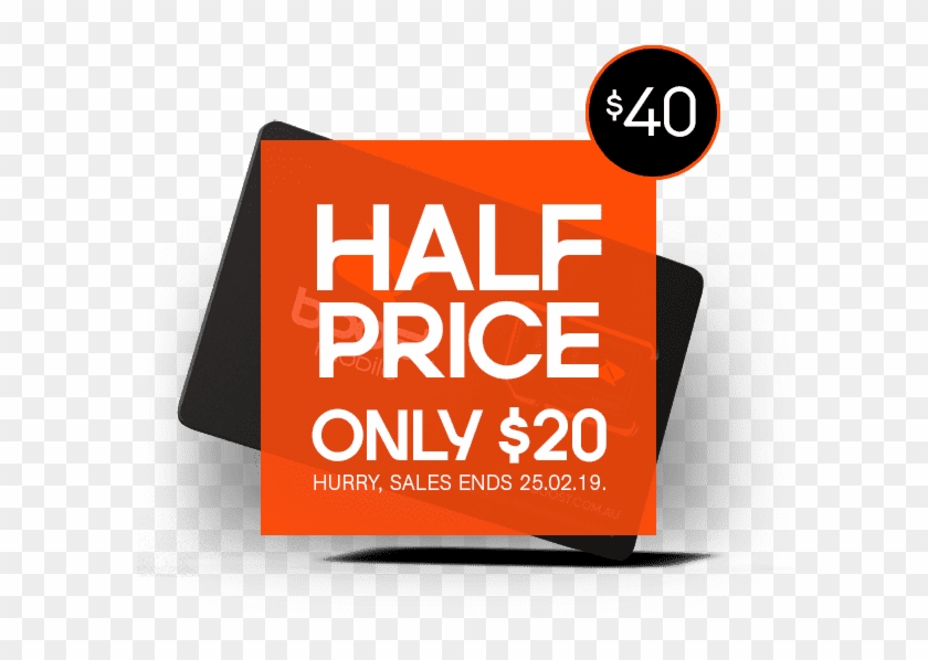 Temporary $40 Prepaid Sim-only Mobile Phone Plan Boost - Graphic Design Clipart