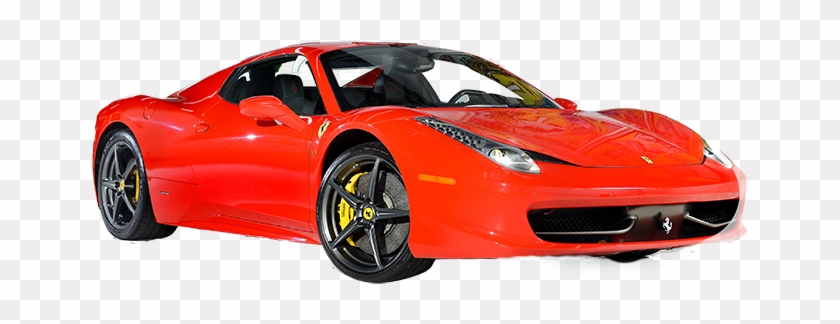 Ferrari 458 Spider - Red Ferrari Car On White Background Clipart