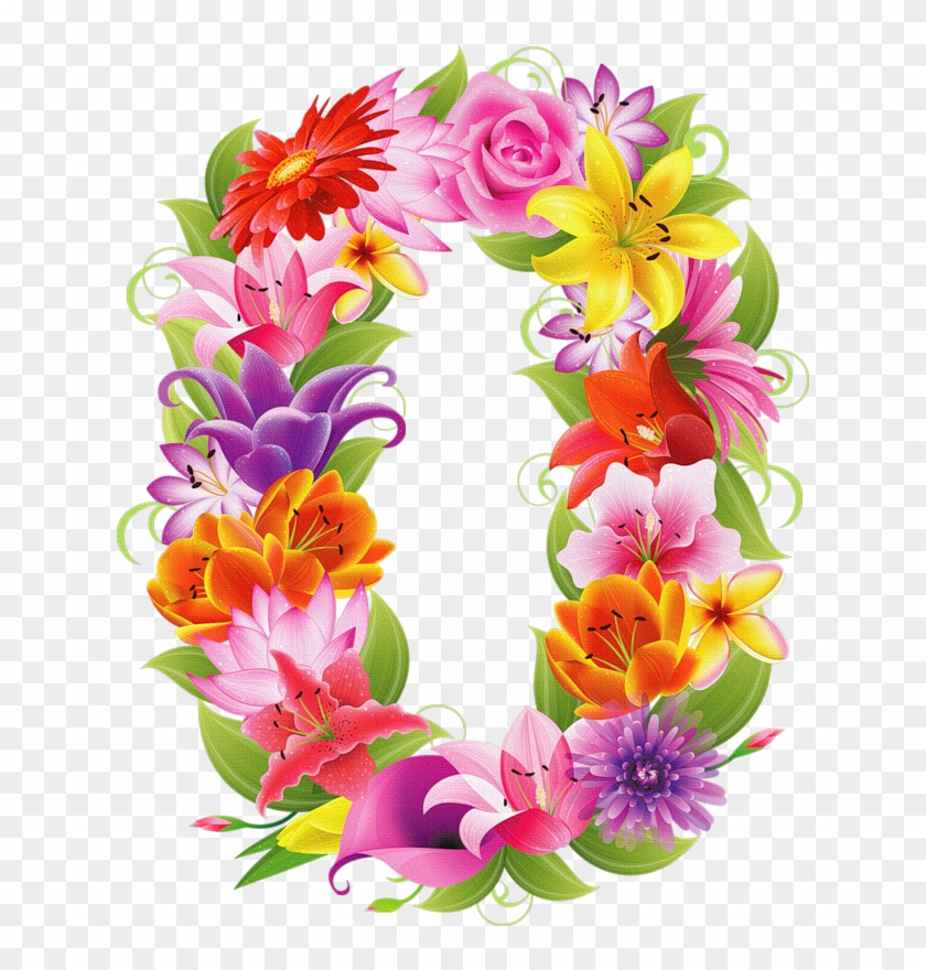 Birthday Clipart Floral - Flower Numbers Png Transparent Png #3079796
