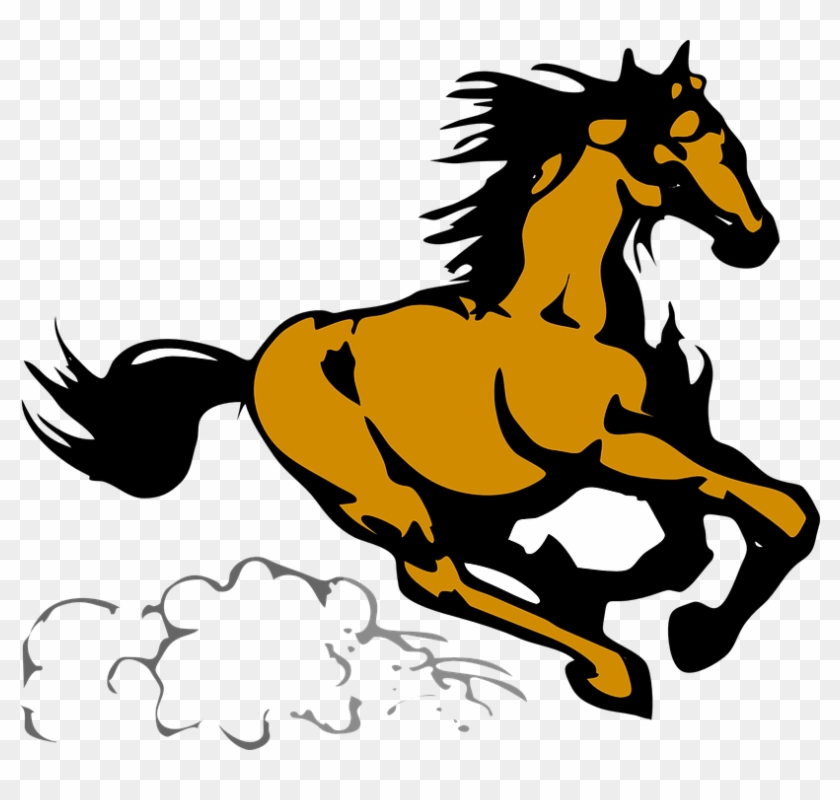 Horse Clipart Gallop - Horse Running Clipart - Png Download #3079850