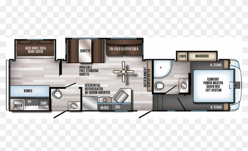 2020 Arctic Wolf 315tbh8 Floor Plan Img - Forest River Arctic Wolf Clipart #3080198