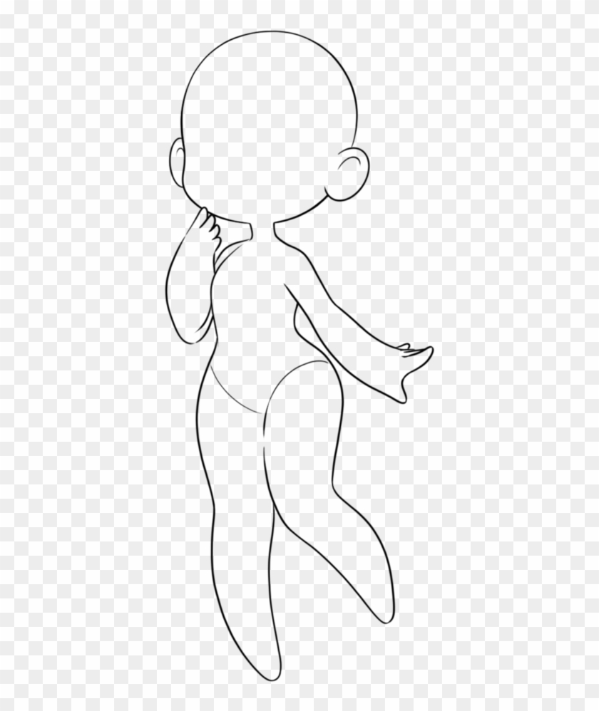 Download Pin By Meme Lord On Art Tip - Female Chibi Drawing Bases Clipart  Png Download - PikPng