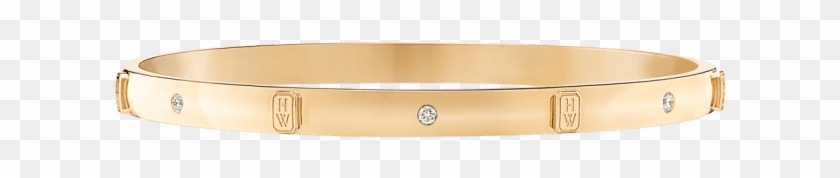 $8600 Hw Logo Accent Yellow Gold Diamond Bracelet By - Harry Winston Gold Bracelet Clipart #3081711