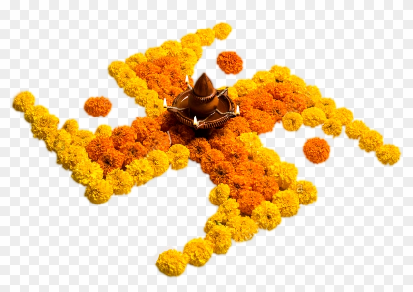 Marigold Flower Rangoli Clipart