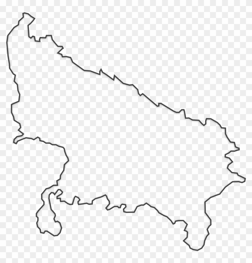Uttar Pradesh Map Png - Line Art Clipart #3081907