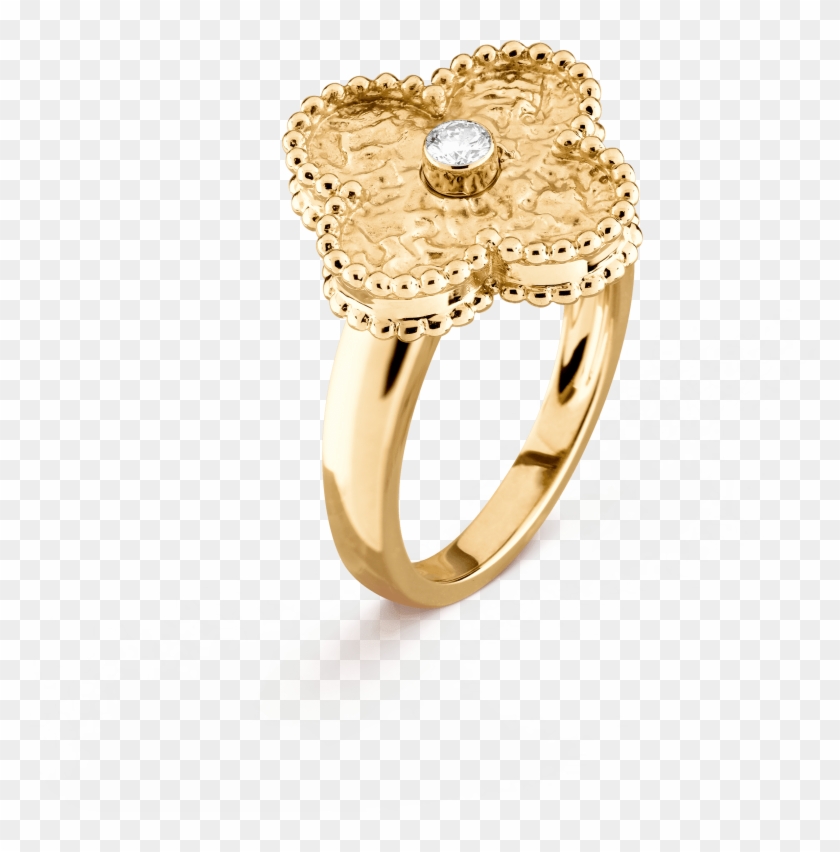 Vintage Alhambra Ring - Van Cleef & Arpels Vintage Alhambra Ring Woman Clipart #3082147