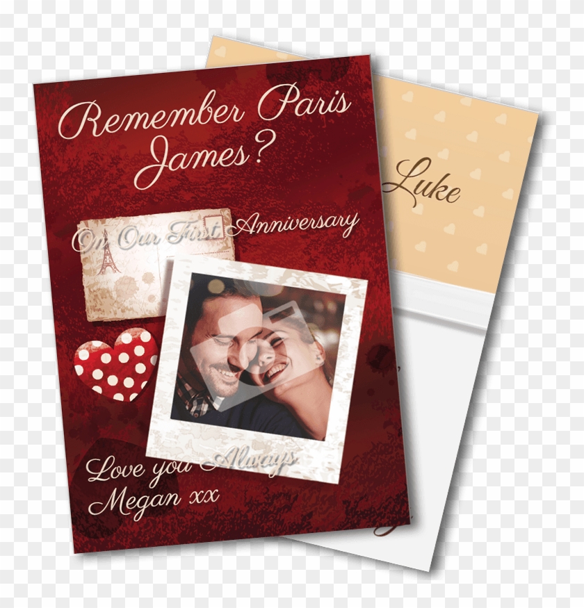 Wedding Anniversary Cards Personalise With A Name, - Christmas Card Clipart #3084188