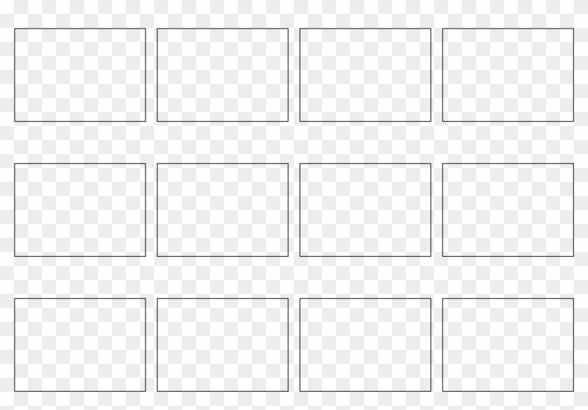 12 Panel Storyboard Template 176217 - Black-and-white Clipart #3084582