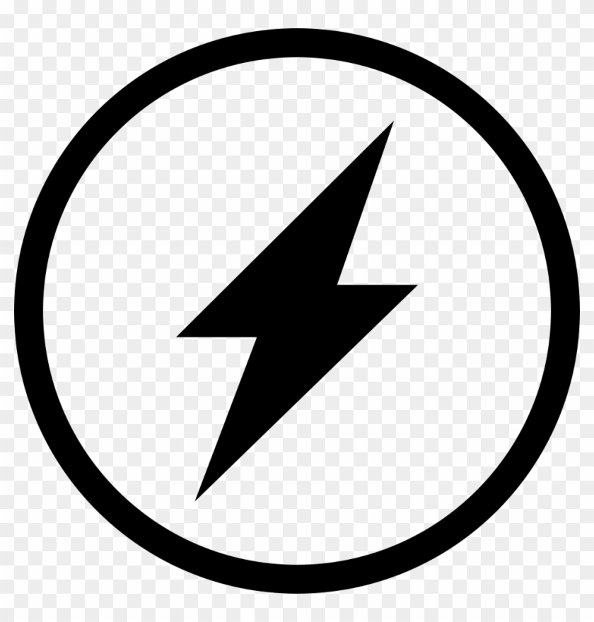 Lightning Icon Png Transparent Background - Lightning In Circle Symbol Clipart #3084638