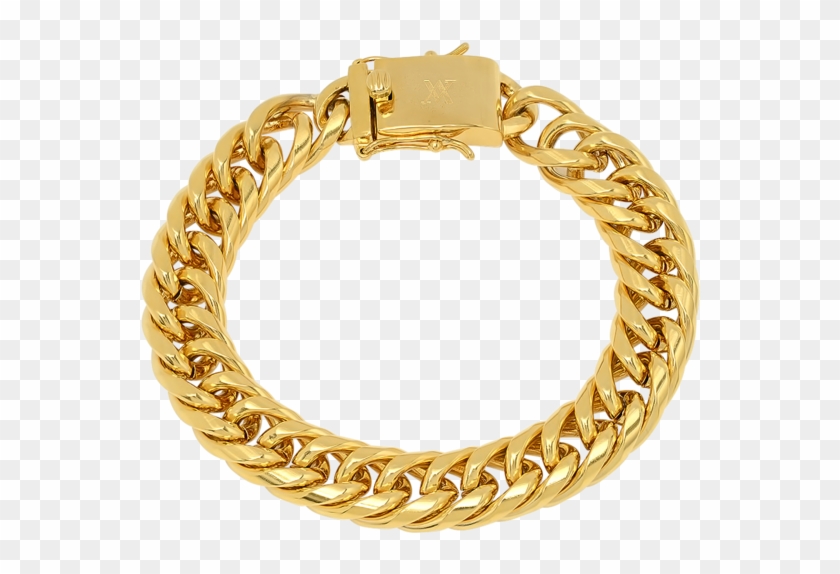 Bracelet Vector Cuban Link Chain - Złota Bransoletka Damska Próba 333 Clipart