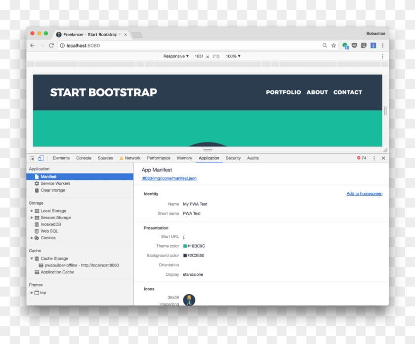 If Your App Manifest Is In The Right Format This View - Website Manifest New Tab Page Icon Clipart