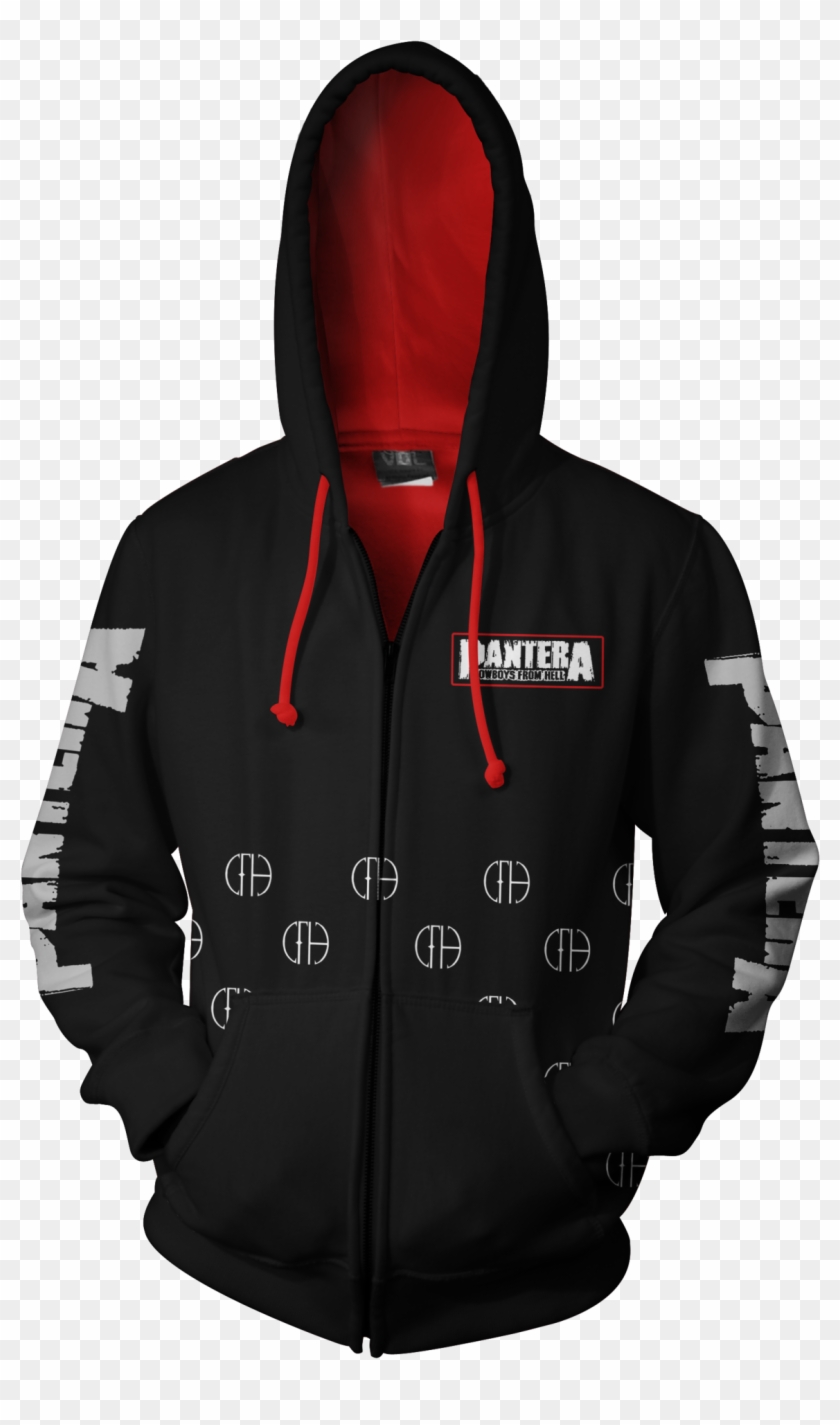 Pantera Cowboys From Hell Sh385 Zip Hoodie Printednaps - Razer Hoodie Clipart